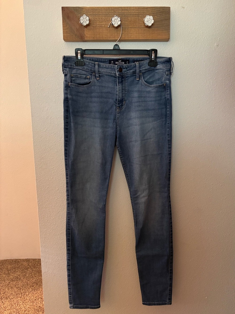 Hollister Light Blue High-Rise Super Skinny Jeans